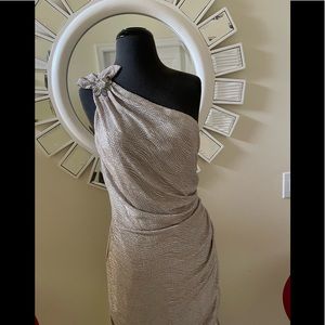 David Meister Stunning  one shoulder evening dress